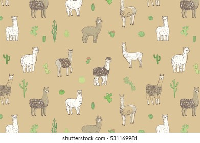 lama vector pattern