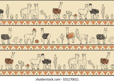 lama vector pattern