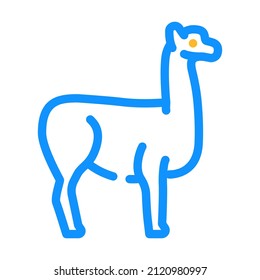 lama wild animal color icon vector. lama wild animal sign. isolated symbol illustration