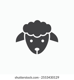 Lamb black solid vecor icon