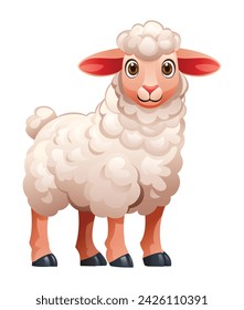 Lamb cartoon illustration isolated on white background