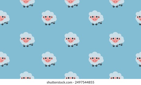 lamb cartoon seamless texture vector Sheep. Seamless pattern. Vector illustration. Cartoon sheep background. Fabric print