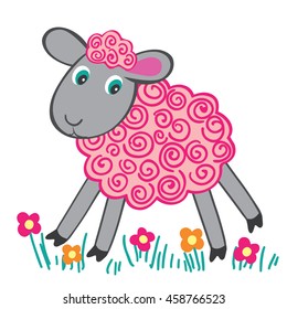 Lamb. Children's drawing.