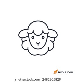 Lamb Chop icon vector illustration. Lamb Chop symbol isolated on white background