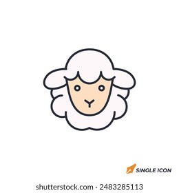 Lamb Chop icon vector illustration. Lamb Chop symbol isolated on white background