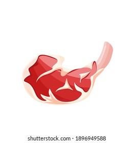 Icono vectorial de cordero. Ilustración del producto cárnico