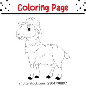  lamb coloring page book. Sheep Coloring Page Illustration