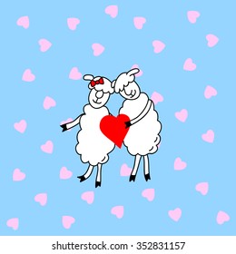 lamb couple in love
