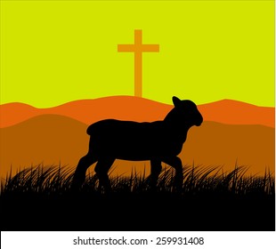 Lamb and cross 