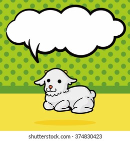 Lamb doodle, speech bubble