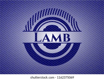 Lamb emblem with denim high quality background