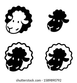 Lamb Emblem Icon Black Sheep Stock Vector (Royalty Free) 1589890792 ...