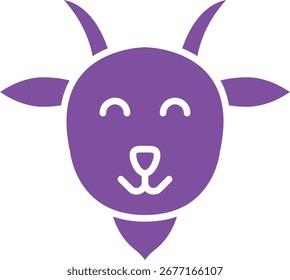 Lamb Face single vector icon illustration