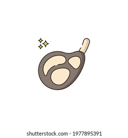 lamb Flat Icon Isolated On White Background