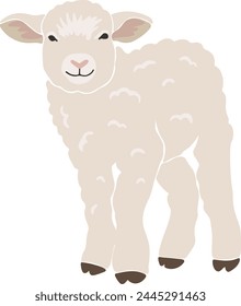 Lamb of God, easter element, boho vector 