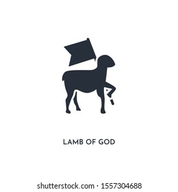 lamb of god icon. simple element illustration. isolated trendy filled lamb of god icon on white background. can be used for web, mobile, ui.