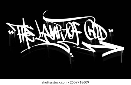 THE LAMB OF GOD word graffiti tag style