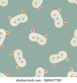 Patrón caótico de color gris y marrón de cordero sobre fondo verde claro. Elemento de diseño gráfico secundario para diferentes propósitos. Ilustración vectorial plana.
