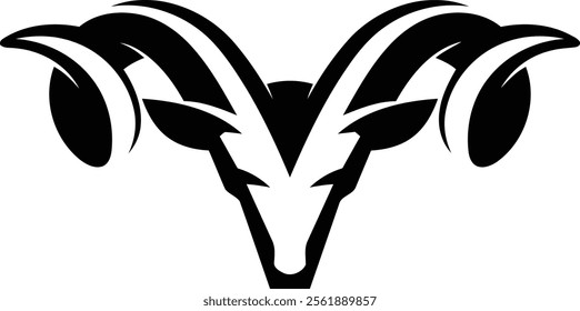 Lamb head icon black color vector 