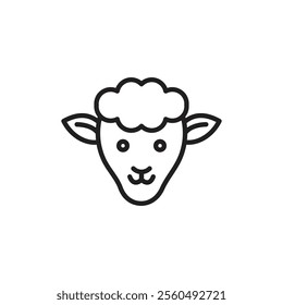 Lamb icon Black and white logo