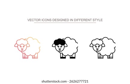 Ícone de cordeiro design com fundo branco ilustração stock
