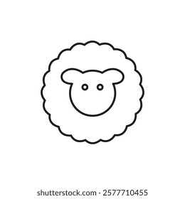 Lamb icon Flat simple outline