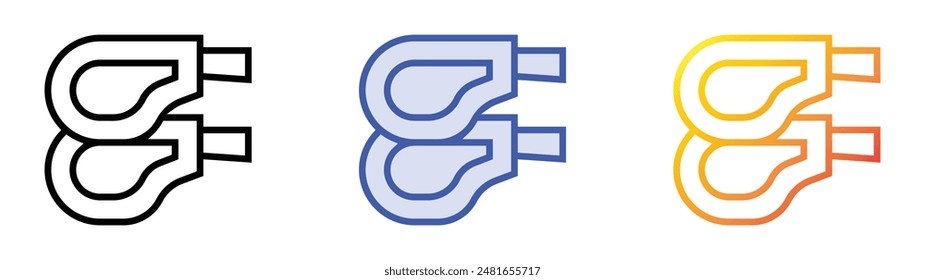 lamb icon. Linear, Blue Fill and Gradient Style Design Isolated On White Background