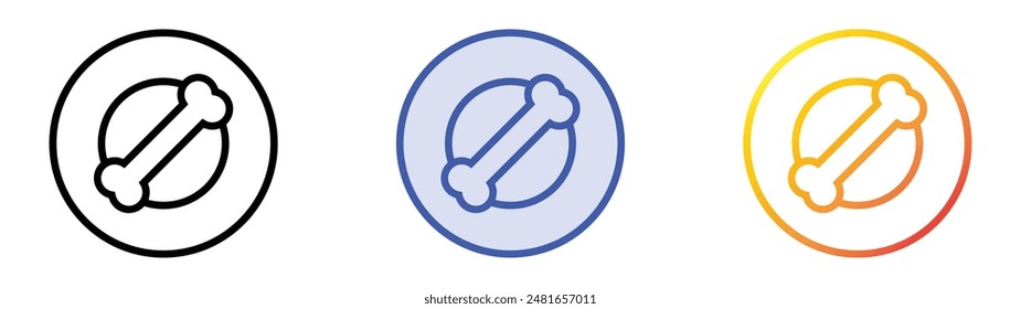 lamb icon. Linear, Blue Fill and Gradient Style Design Isolated On White Background