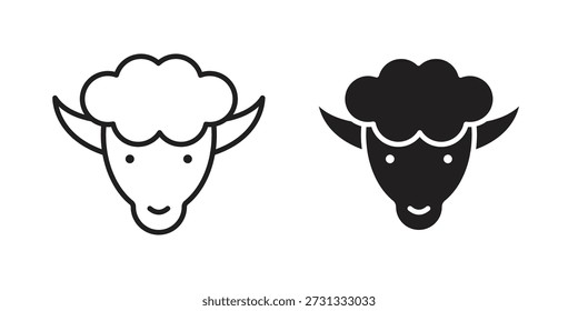 Lamb icon on white background. Stock vector icon