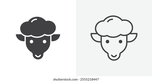 Lamb icon. outlined vector style.