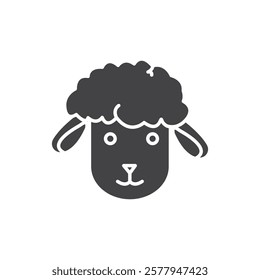 Lamb icon Simple thin line flat symbol