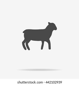 Lamb icon. Vector concept illustration for design.