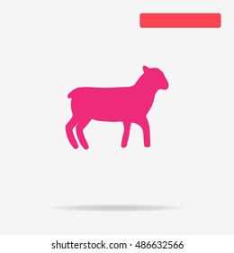 Lamb icon. Vector concept illustration for design.