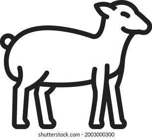 Lamb icon vector image. Can also be used for Village. Suitable for mobile apps, web apps and print media.