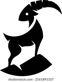 Lamb logo black color vector 