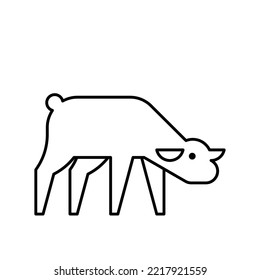 Lamm-Logo. Symboldesign. Vorlagenelemente
