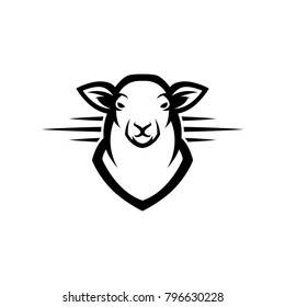 lamb logo mascot template design