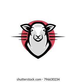 lamb logo mascot template design