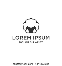 lamb logo vector icon  illustration template