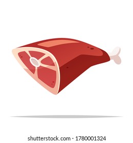 Lamb meat vector isolated illustration