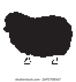 lamb pixel icon, 8-bit. Vector illustration on a white background.