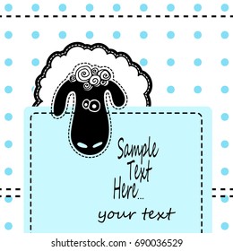 lamb, sheep, animal, farm, illustration, vector, cartoon, white, cute, mammal