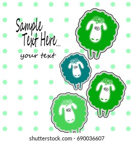 lamb, sheep, animal, farm, illustration, vector, cartoon, white, cute, mammal
