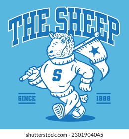 Premium Vector  Cute sheep character. prints on t-shirts