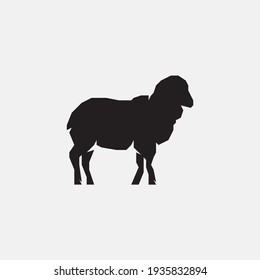 Lamb, sheep shilhouette icon. Sheep logo