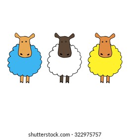 lamb sheep vector animal illustration cute farm wool mammal white nature cartoon