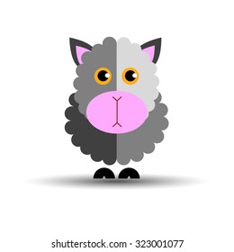 lamb sheep vector animal illustration cute farm wool mammal white nature cartoon