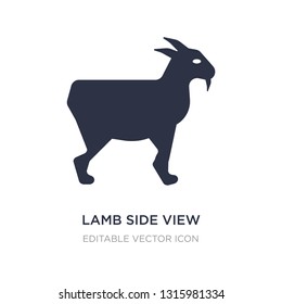 lamb side view icon on white background. Simple element illustration from Animals concept. lamb side view icon symbol design.