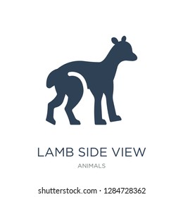 lamb side view icon vector on white background, lamb side view trendy filled icons from Animals collection, lamb side view vector illustration