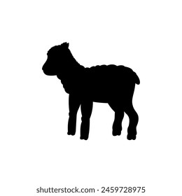 Lamb silhouette icon vector. Farm lamb, glyph, solid icon. Livestock concept. Lamb sign on white background. Lamb meat solid sign. Mutton illustration. Gentle taste. Animal symbol. Meat logo